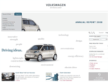 Tablet Screenshot of annualreport2008.volkswagenag.com